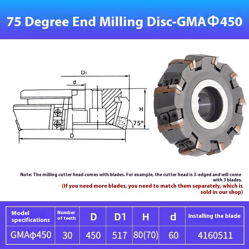 6024 75 Degree Milling Cutter Block Face Heavy Duty Boring Machine Milling Machine Roughing 80 100 Indexable Cutter Pad Type Cutter Block GMA63 Shandong Denso Pricision Tools Co.,Ltd.